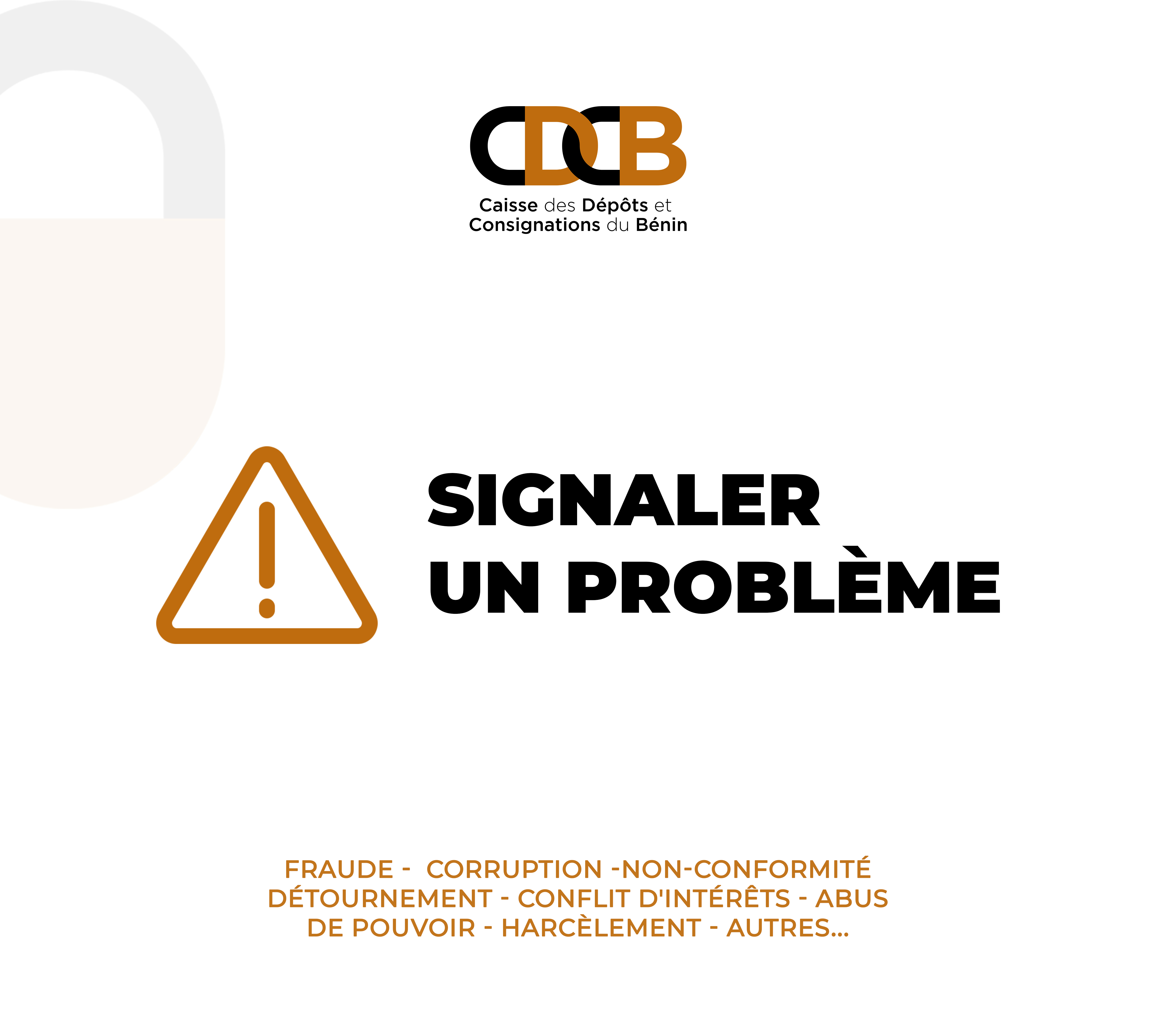 Signalement d'un problème